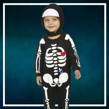 Disfraz infatil de esqueleto infantil para bebes 12-18 meses
