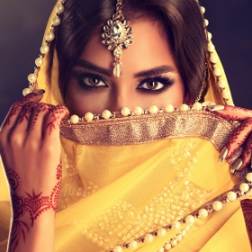 Disfraz de Bollywood Azul Turquesa para Mujer