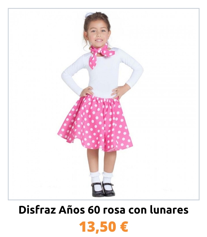 Compra el disfraz de los años 60 para niña