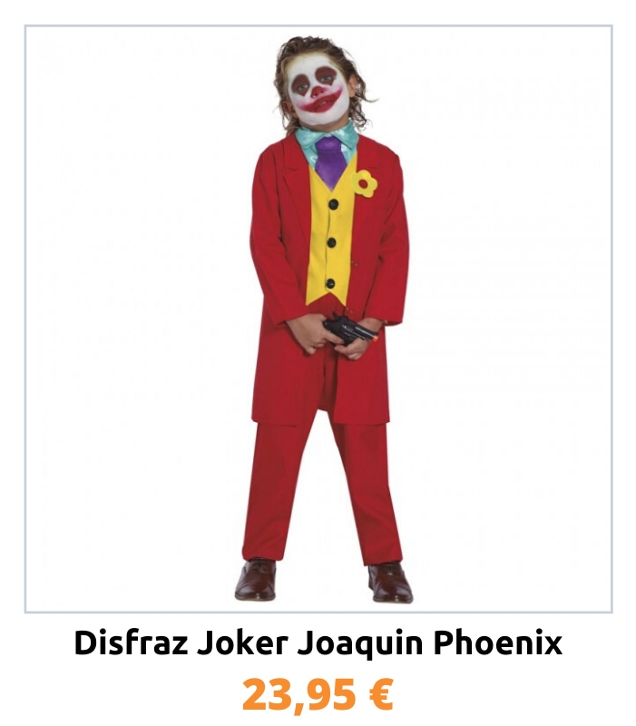 Compra el disfraz Joker Joaquin Phoenix para niño