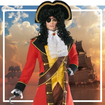 Nuevo) Disfraz De Sombrero Pirata De Rayas Caribeñas